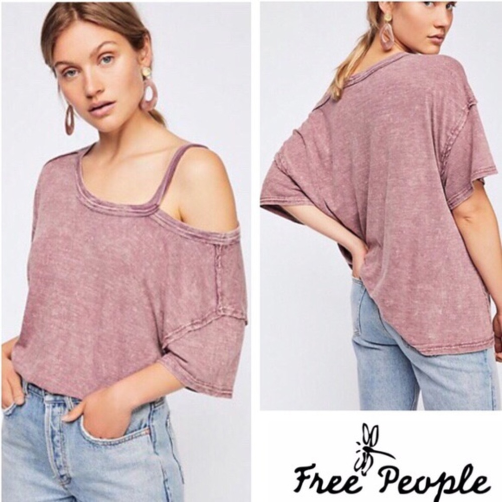 Free People Alex cold shoulder tee